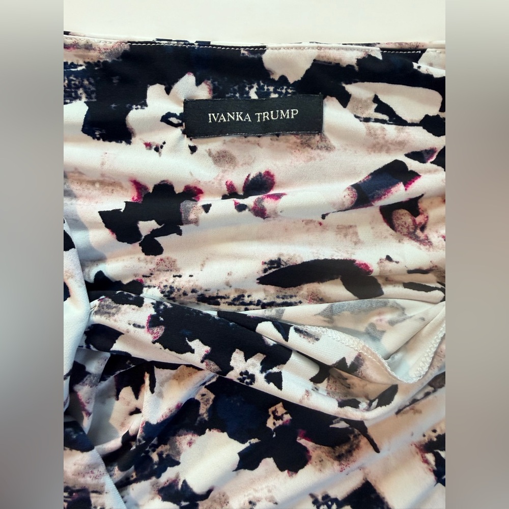 Ivanka Trump Black and White Floral Blouse - Picture 3 of 6